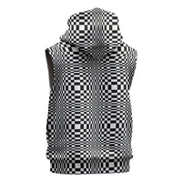 Black White Filipino Binakol Motifs Sleeveless Zip Hoodie Mabuhay Philippines Festival Kusikus Pattern LT14 - Polynesian Pride