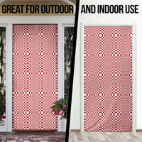 Red White Filipino Binakol Motifs Door Cover Mabuhay Philippines Festival Kusikus Pattern LT14 - Polynesian Pride