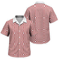 Red White Filipino Binakol Motifs Family Matching Short Sleeve Bodycon Dress and Hawaiian Shirt Mabuhay Philippines Festival Kusikus Pattern LT14 Son's Shirt Red - Polynesian Pride