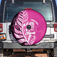 New Zealand Silver Fern Rugby Custom Spare Tire Cover All Black Maori Pattern Pink LT14 Pink - Polynesian Pride