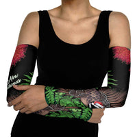 Meri Kirihimete New Zealand Arm Sleeves Piwakawaka Koru Fern Mix Pohutukawa - Polynesian Pride