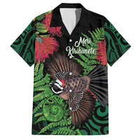 Meri Kirihimete New Zealand Family Matching Puletasi and Hawaiian Shirt Piwakawaka Koru Fern Mix Pohutukawa - Polynesian Pride