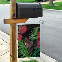 Meri Kirihimete New Zealand Garden Flag Piwakawaka Koru Fern Mix Pohutukawa - Polynesian Pride