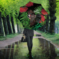 Meri Kirihimete New Zealand Umbrella Piwakawaka Koru Fern Mix Pohutukawa - Polynesian Pride