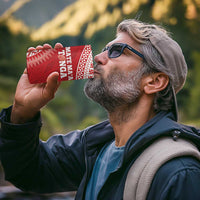 Personalised Tonga Mate Maa 4 in 1 Can Cooler Tumbler Go Champions Tongan Ngatu - Red