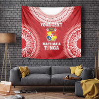 Custom Tonga Mate Maa Tapestry Go Champions Tongan Ngatu - Red LT14 Red - Polynesian Pride