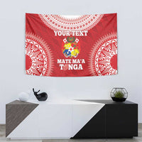 Custom Tonga Mate Maa Tapestry Go Champions Tongan Ngatu - Red LT14 - Polynesian Pride