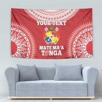 Custom Tonga Mate Maa Tapestry Go Champions Tongan Ngatu - Red LT14 - Polynesian Pride