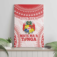 Custom Tonga Mate Maa Canvas Wall Art Go Champions Tongan Ngatu - White