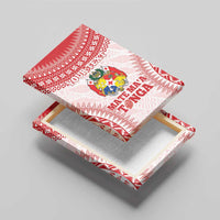 Custom Tonga Mate Maa Canvas Wall Art Go Champions Tongan Ngatu - White