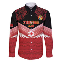 Custom Mate Maa Tonga XIII Family Matching Long Sleeve Bodycon Dress and Hawaiian Shirt Tongan Kupesi Ngatu - Rugby Style