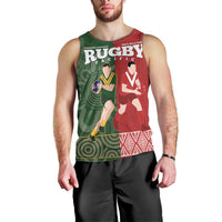 Custom Mate Maa Tonga And Kangaroo Australia Men Tank Top Tongan Kupesi Mix Aboriginal Art