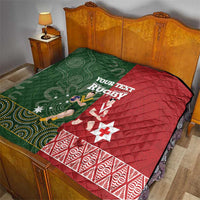 Custom Mate Maa Tonga And Kangaroo Australia Quilt Tongan Kupesi Mix Aboriginal Art LT14 - Polynesian Pride