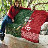 Custom Mate Maa Tonga And Kangaroo Australia Quilt Tongan Kupesi Mix Aboriginal Art LT14 - Polynesian Pride