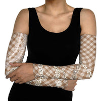 Brown Aloha Hawaii Shell Lei Arm Sleeves Palaka Hebrew Cone Honey Cowrie Elegant Curves - Polynesian Pride