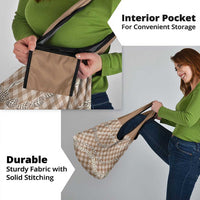 Brown Aloha Hawaii Shell Lei Grocery Bag Palaka Hebrew Cone Honey Cowrie Elegant Curves - Polynesian Pride