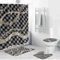 Black Aloha Hawaii Shell Lei Bathroom Set Palaka Hebrew Cone Honey Cowrie Elegant Curves - Polynesian Pride