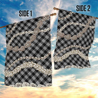 Black Aloha Hawaii Shell Lei Garden Flag Palaka Hebrew Cone Honey Cowrie Elegant Curves - Polynesian Pride