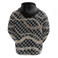 Black Aloha Hawaii Shell Lei Hoodie Palaka Hebrew Cone Honey Cowrie Elegant Curves - Polynesian Pride