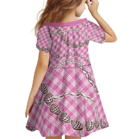 Pink Aloha Hawaii Shell Lei Family Matching Off Shoulder Maxi Dress and Hawaiian Shirt Palaka Hebrew Cone Honey Cowrie Elegant Curves - Polynesian Pride