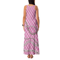 Pink Aloha Hawaii Shell Lei Family Matching Tank Maxi Dress and Hawaiian Shirt Palaka Hebrew Cone Honey Cowrie Elegant Curves - Polynesian Pride
