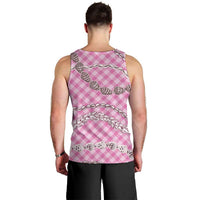 Pink Aloha Hawaii Shell Lei Men Tank Top Palaka Hebrew Cone Honey Cowrie Elegant Curves - Polynesian Pride