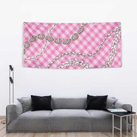 Pink Aloha Hawaii Shell Lei Tapestry Palaka Hebrew Cone Honey Cowrie Elegant Curves - Polynesian Pride