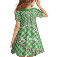 Green Aloha Hawaii Shell Lei Family Matching Long Sleeve Bodycon Dress and Hawaiian Shirt Palaka Hebrew Cone Honey Cowrie Elegant Curves - Polynesian Pride
