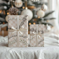 Beige Aloha Hawaii Shell Lei Wrapping Paper Palaka Hebrew Cone Honey Cowrie Elegant Curves - Polynesian Pride