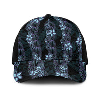 Purple Paradise Hawaii Shell Lei Baseball Net Cap Hawaiian Sunrise Shell Hebrew Cone Plumeria - Polynesian Pride