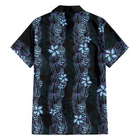 Purple Paradise Hawaii Shell Lei Family Matching Short Sleeve Bodycon Dress and Hawaiian Shirt Hawaiian Sunrise Shell Hebrew Cone Plumeria - Polynesian Pride