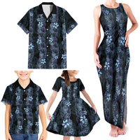 Purple Paradise Hawaii Shell Lei Family Matching Tank Maxi Dress and Hawaiian Shirt Hawaiian Sunrise Shell Hebrew Cone Plumeria - Polynesian Pride