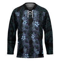 Purple Paradise Hawaii Shell Lei Hockey Jersey Hawaiian Sunrise Shell Hebrew Cone Plumeria - Polynesian Pride