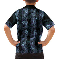 Purple Paradise Hawaii Shell Lei Kid Hawaiian Shirt Hawaiian Sunrise Shell Hebrew Cone Plumeria - Polynesian Pride