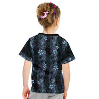 Purple Paradise Hawaii Shell Lei Kid T Shirt Hawaiian Sunrise Shell Hebrew Cone Plumeria - Polynesian Pride