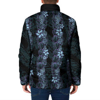 Purple Paradise Hawaii Shell Lei Padded Jacket Hawaiian Sunrise Shell Hebrew Cone Plumeria - Polynesian Pride