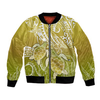 Polynesia Sea Turtle Bomber Jacket Happy Valentine Day Polynesian - Gold LT14 Unisex Gold - Polynesian Pride