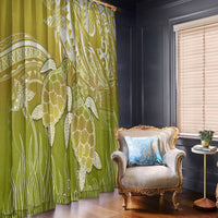 Polynesia Sea Turtle Window Curtain Happy Valentine Day Polynesian - Gold LT14 - Polynesian Pride