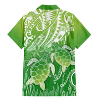 Polynesia Sea Turtle Family Matching Mermaid Dress and Hawaiian Shirt Happy Valentine Day Polynesian - Green LT14 - Polynesian Pride