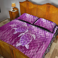 Polynesia Valentine Day Quilt Bed Set Polynesian Sea Turtle Purple Version LT14 - Polynesian Pride