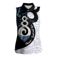 Aotearoa Pikorua Women Sleeveless Polo Shirt NZ Twist - Bond And Love LT14 Female White - Polynesian Pride