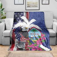 United States Guam Blanket USA Eagle Guahan Seal Bougainvillea LT14 - Polynesian Pride