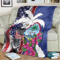 United States Guam Blanket USA Eagle Guahan Seal Bougainvillea LT14 - Polynesian Pride