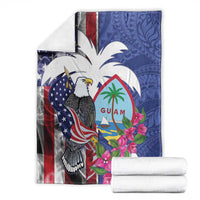 United States Guam Blanket USA Eagle Guahan Seal Bougainvillea LT14 - Polynesian Pride