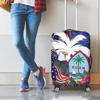 United States Guam Luggage Cover USA Eagle Guahan Seal Bougainvillea LT14 - Polynesian Pride