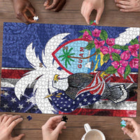 United States Guam Puzzle USA Eagle Guahan Seal Bougainvillea LT14 - Polynesian Pride