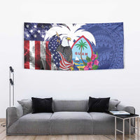 United States Guam Tapestry USA Eagle Guahan Seal Bougainvillea LT14 - Polynesian Pride