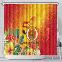 Papua New Guinea Independence Day Shower Curtain 50th Anniversary Unity in Diversity