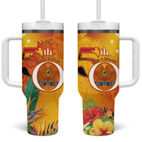 Papua New Guinea Independence Day Tumbler With Handle 50th Anniversary Unity in Diversity