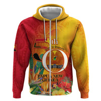 Papua New Guinea Independence Day Zip Hoodie 50th Anniversary Unity in Diversity